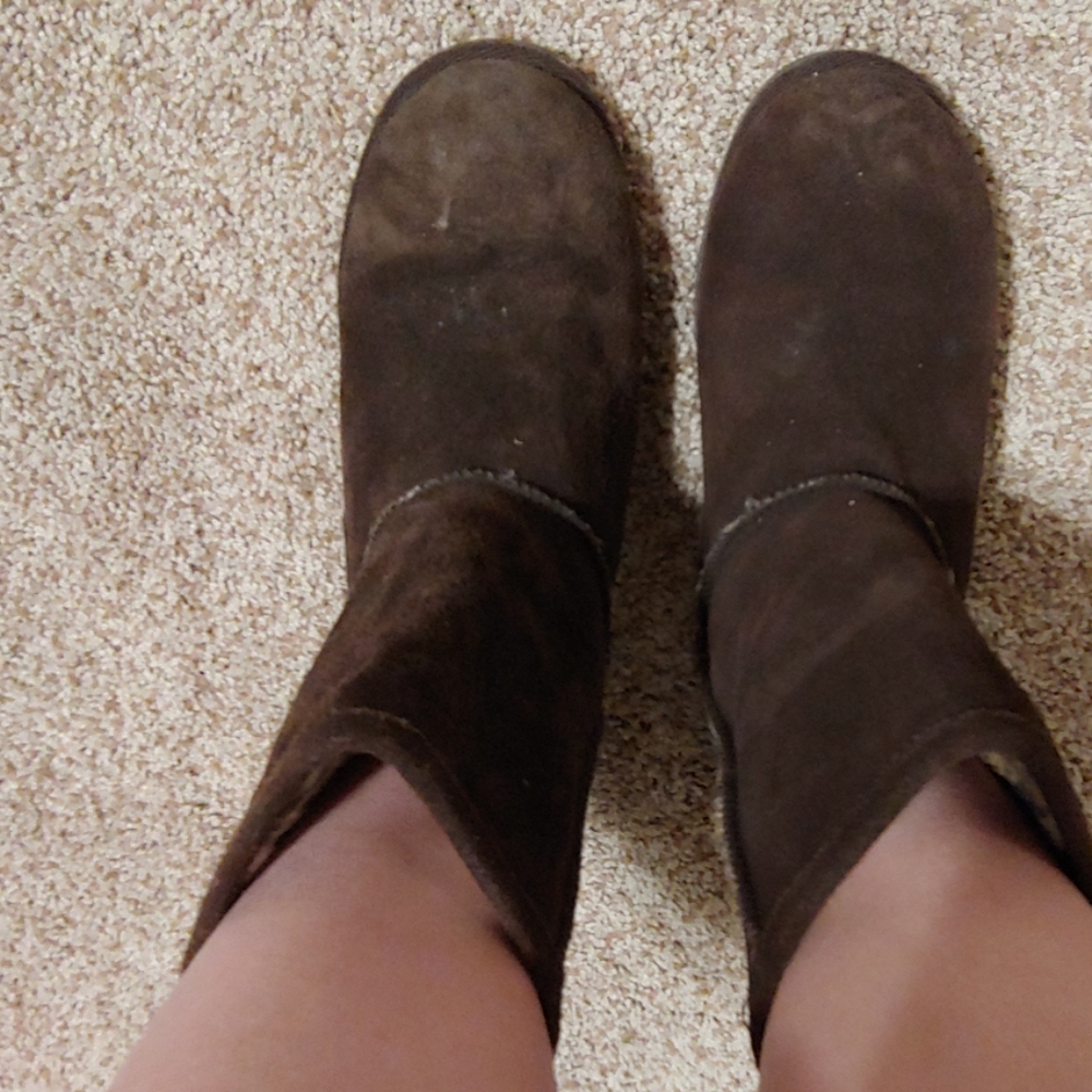 Size 5 brown expressions ankle boots